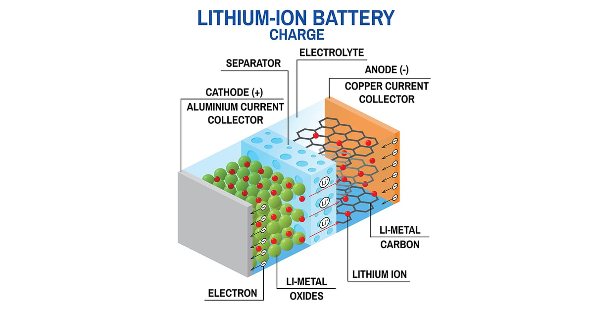 Diagram comparing lithium-ion separator safety features such as ceramic coating and shutdown behavior.